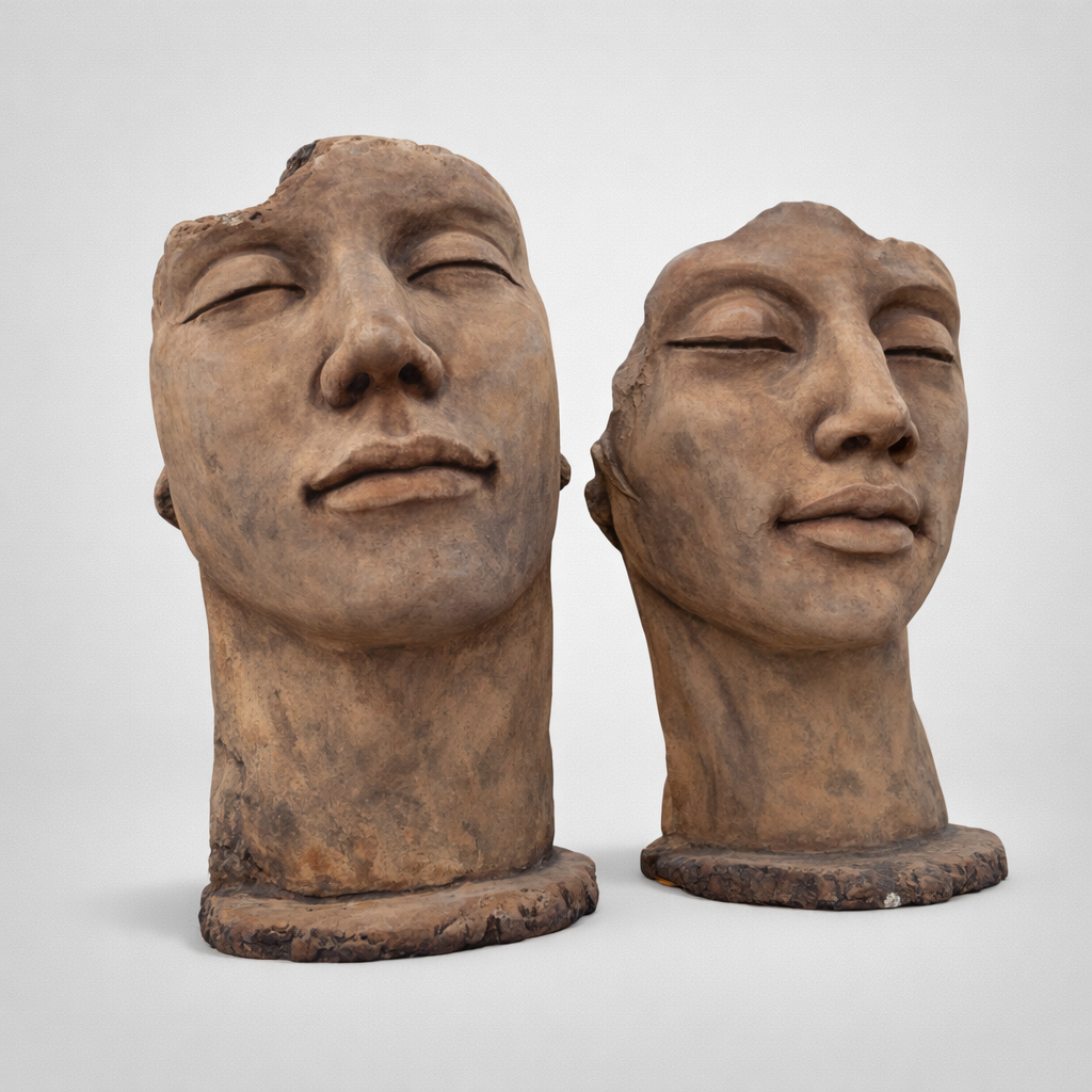 Férfi és Női szobor arc pár