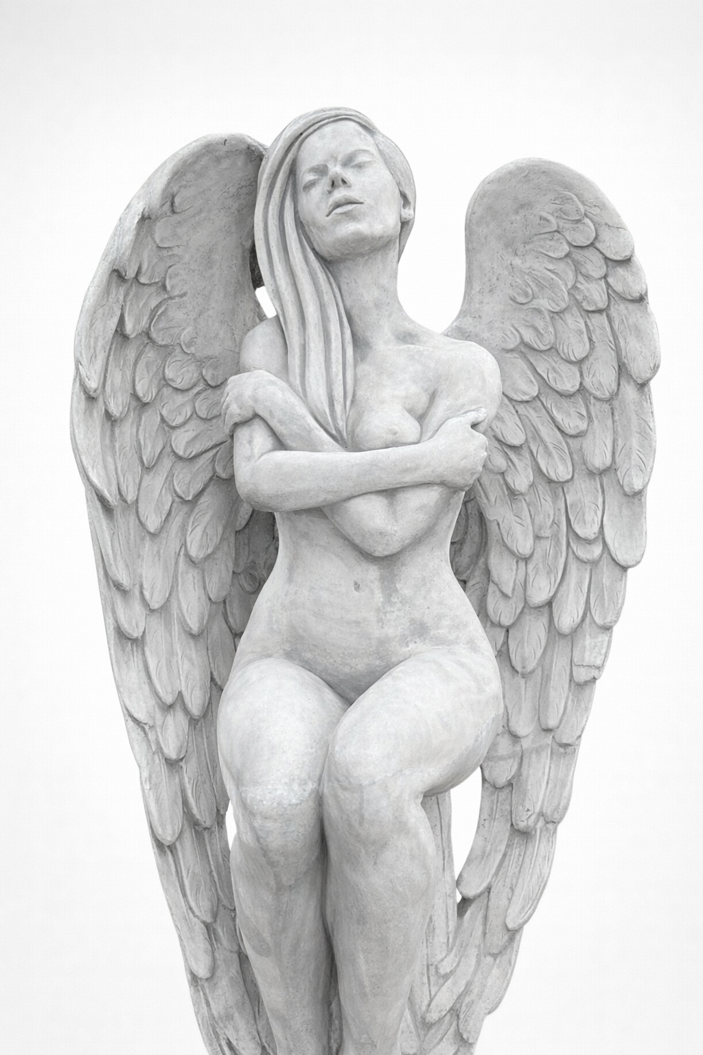 Női alak nagy szárnyakkal 