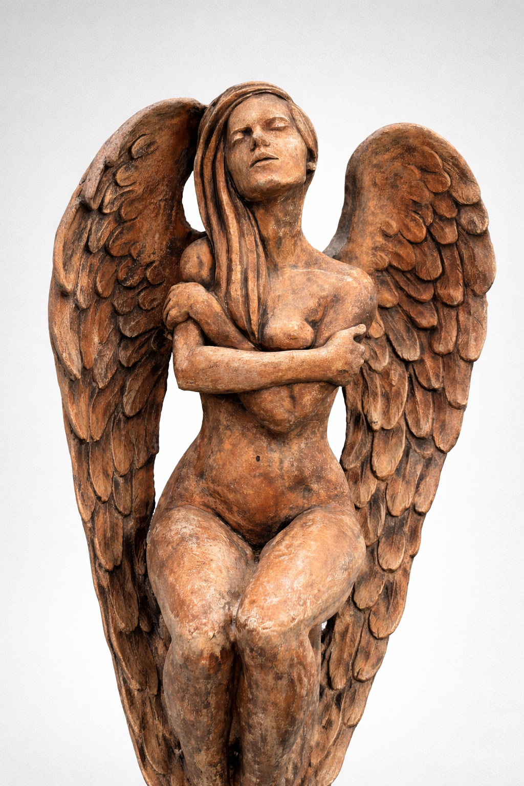 Női alak nagy szárnyakkal 